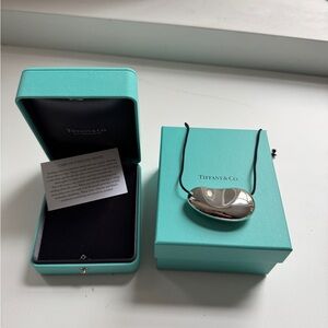 Tiffany & Co. Elsa Peretti Silver Bean Pendant Necklace